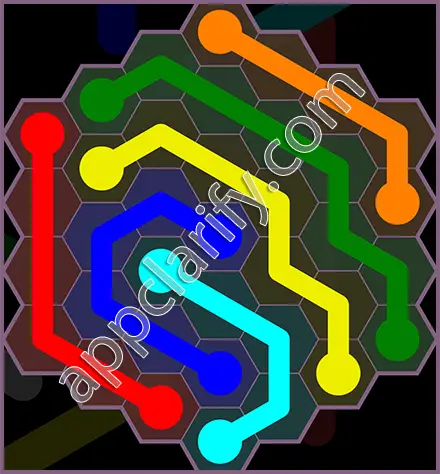 Flow Free: Hexes Flower Pack Level 75 Solutions