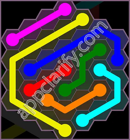 Flow Free: Hexes Flower Pack Level 76 Solutions