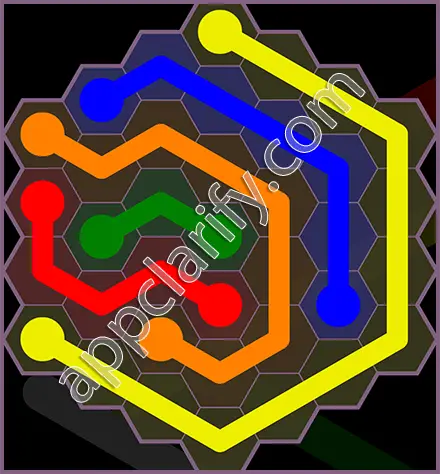 Flow Free: Hexes Flower Pack Level 77 Solutions