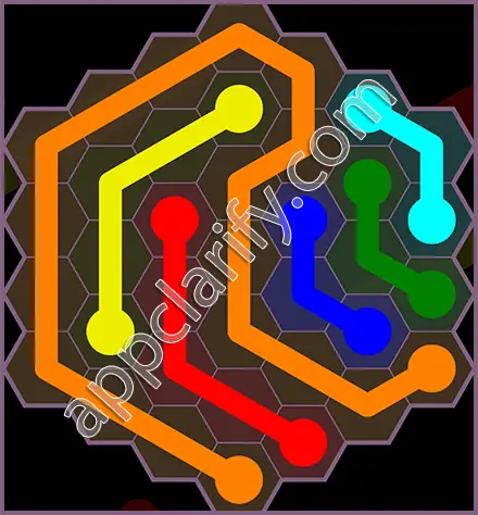 Flow Free: Hexes Flower Pack Level 78 Solutions