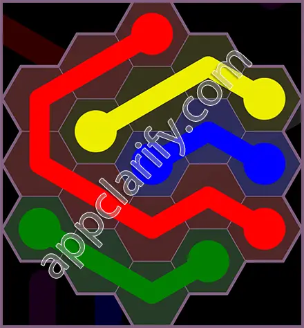 Flow Free: Hexes Flower Pack Level 8 Solutions