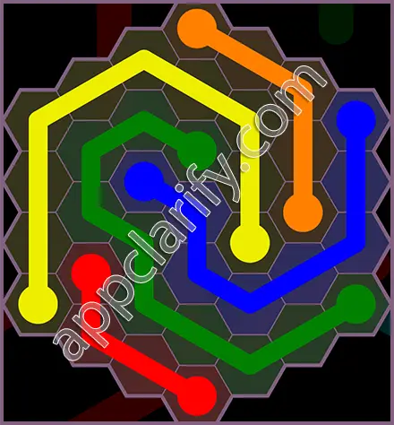 Flow Free: Hexes Flower Pack Level 80 Solutions