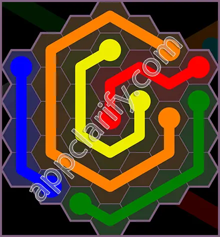 Flow Free: Hexes Flower Pack Level 81 Solutions