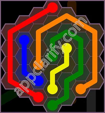 Flow Free: Hexes Flower Pack Level 84 Solutions