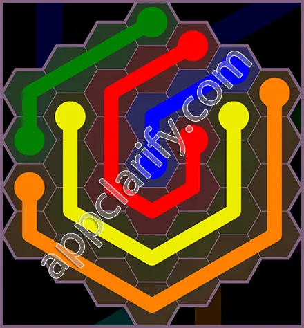 Flow Free: Hexes Flower Pack Level 86 Solutions