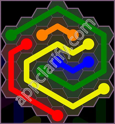 Flow Free: Hexes Flower Pack Level 88 Solutions