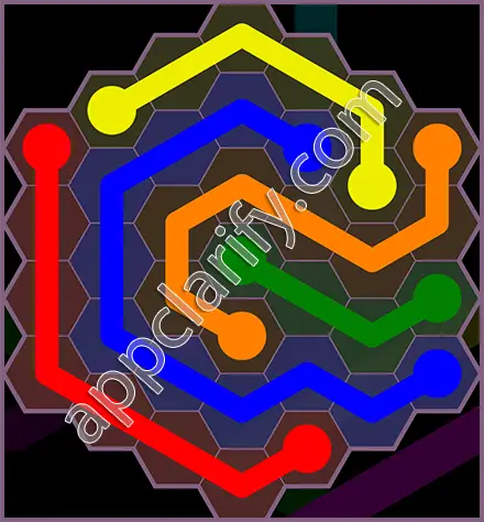 Flow Free: Hexes Flower Pack Level 89 Solutions