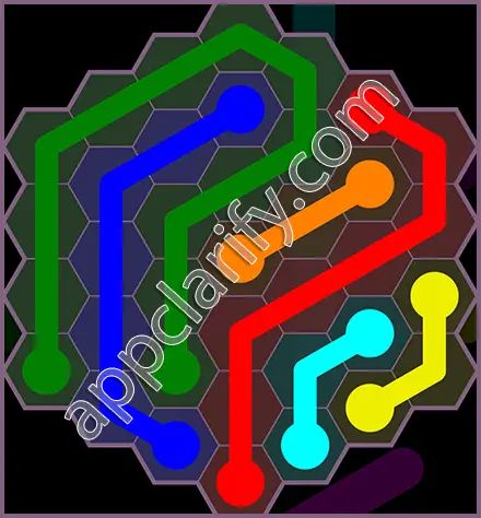 Flow Free: Hexes Flower Pack Level 90 Solutions