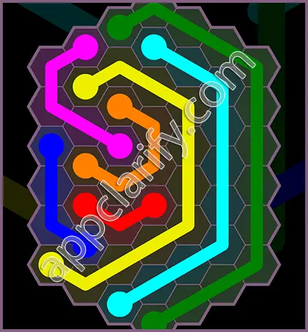 Flow Free: Hexes Flower Pack Level 91 Solutions
