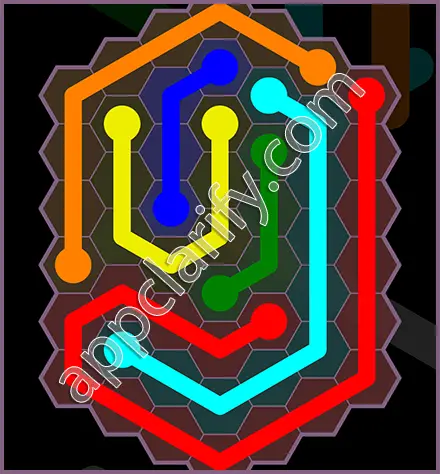 Flow Free: Hexes Flower Pack Level 96 Solutions