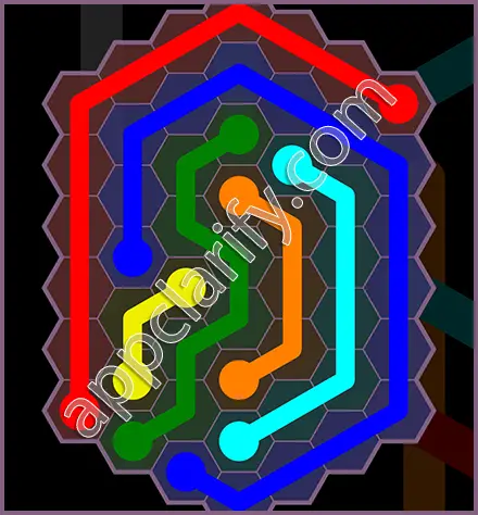 Flow Free: Hexes Flower Pack Level 98 Solutions