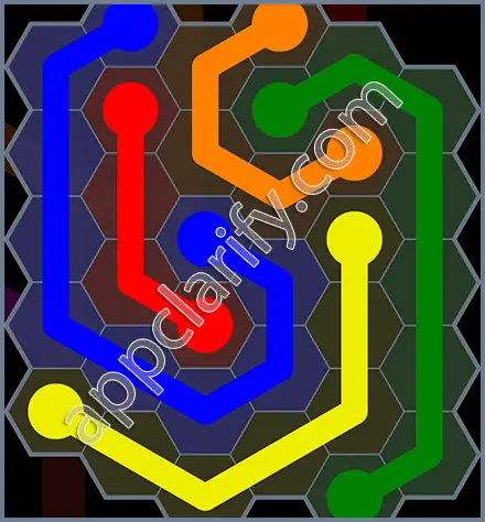 Flow Free: Hexes Rainbow Pack Level 10 Solutions