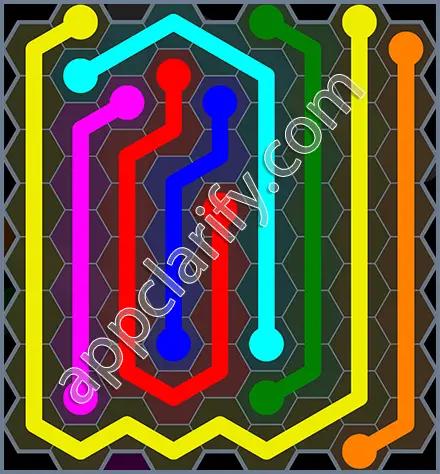 Flow Free: Hexes Rainbow Pack Level 101 Solutions