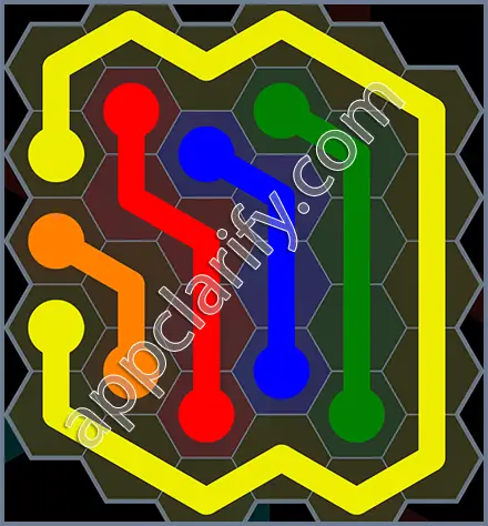 Flow Free: Hexes Rainbow Pack Level 104 Solutions