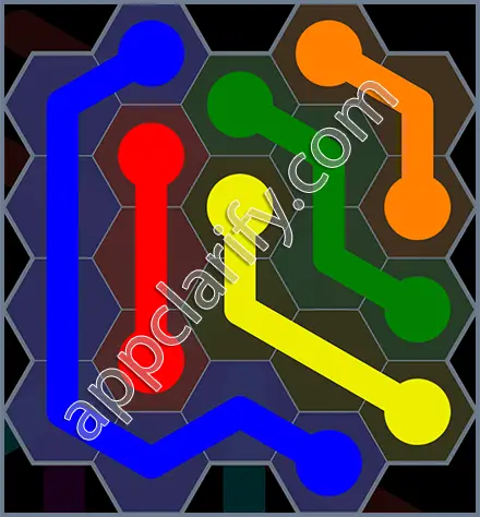 Flow Free: Hexes Rainbow Pack Level 105 Solutions