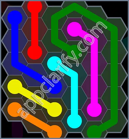 Flow Free: Hexes Rainbow Pack Level 106 Solutions