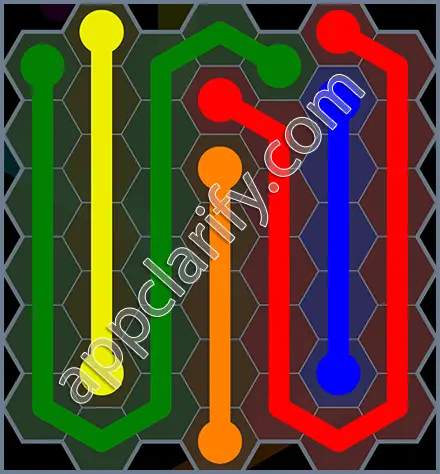 Flow Free: Hexes Rainbow Pack Level 107 Solutions