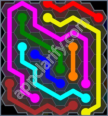 Flow Free: Hexes Rainbow Pack Level 108 Solutions