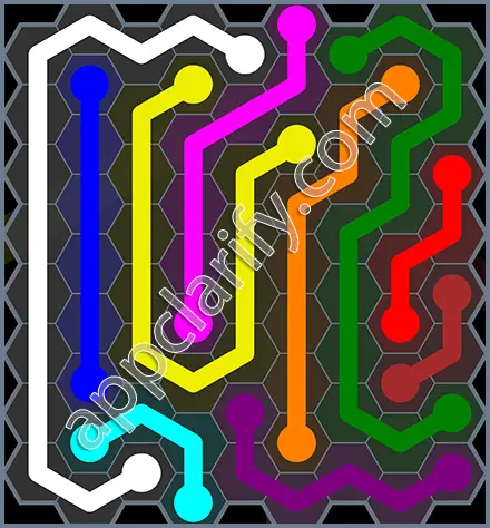 Flow Free: Hexes Rainbow Pack Level 109 Solutions