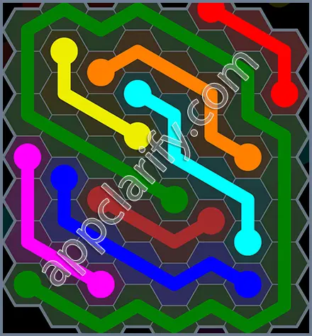 Flow Free: Hexes Rainbow Pack Level 110 Solutions