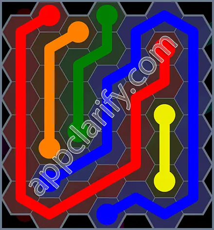 Flow Free: Hexes Rainbow Pack Level 111 Solutions