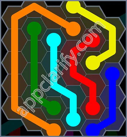Flow Free: Hexes Rainbow Pack Level 112 Solutions