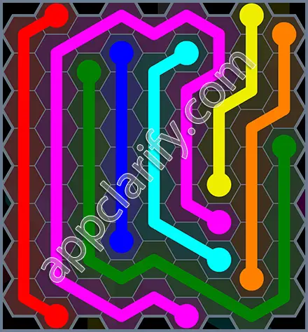 Flow Free: Hexes Rainbow Pack Level 117 Solutions