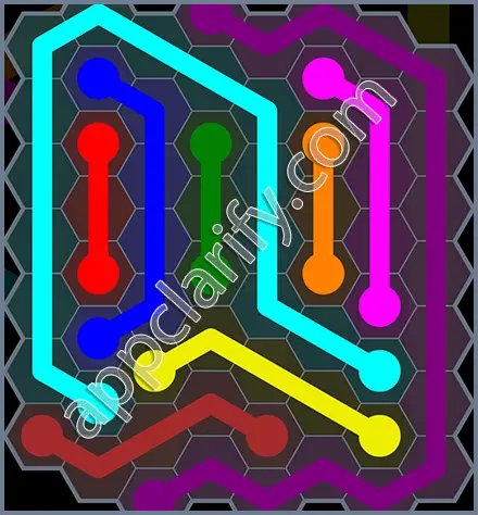 Flow Free: Hexes Rainbow Pack Level 118 Solutions