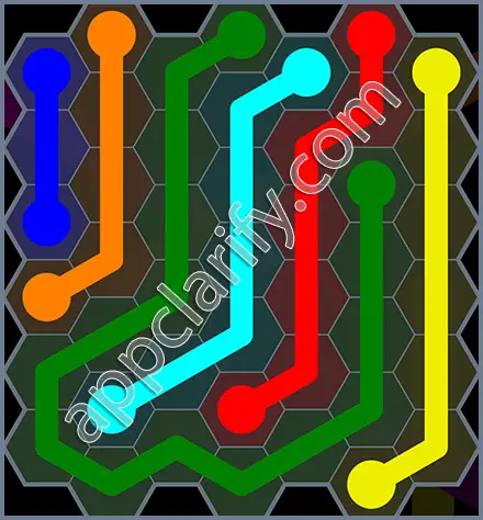 Flow Free: Hexes Rainbow Pack Level 119 Solutions