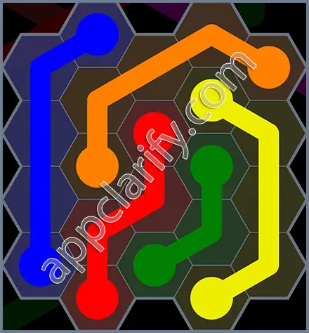 Flow Free: Hexes Rainbow Pack Level 121 Solutions