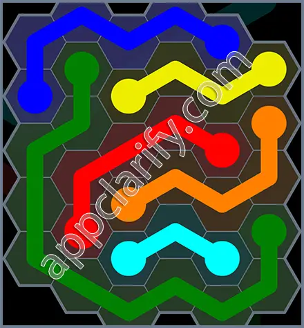 Flow Free: Hexes Rainbow Pack Level 122 Solutions