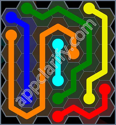 Flow Free: Hexes Rainbow Pack Level 123 Solutions