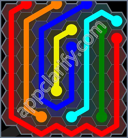 Flow Free: Hexes Rainbow Pack Level 124 Solutions