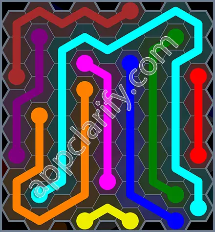 Flow Free: Hexes Rainbow Pack Level 125 Solutions