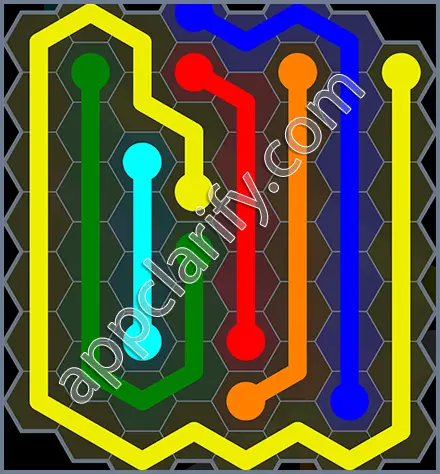 Flow Free: Hexes Rainbow Pack Level 126 Solutions