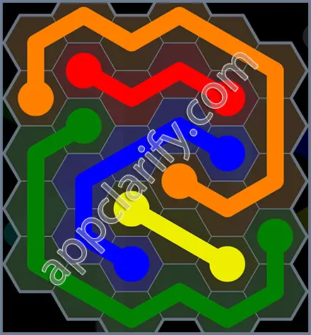 Flow Free: Hexes Rainbow Pack Level 128 Solutions