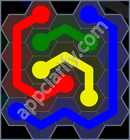Flow Free: Hexes Rainbow Pack Level 129 Solutions