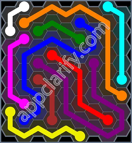 Flow Free: Hexes Rainbow Pack Level 13 Solutions