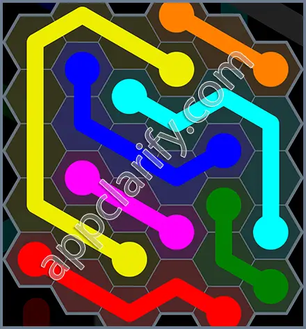 Flow Free: Hexes Rainbow Pack Level 130 Solutions