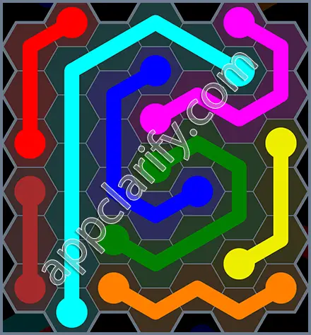 Flow Free: Hexes Rainbow Pack Level 131 Solutions