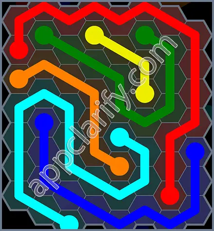 Flow Free: Hexes Rainbow Pack Level 132 Solutions