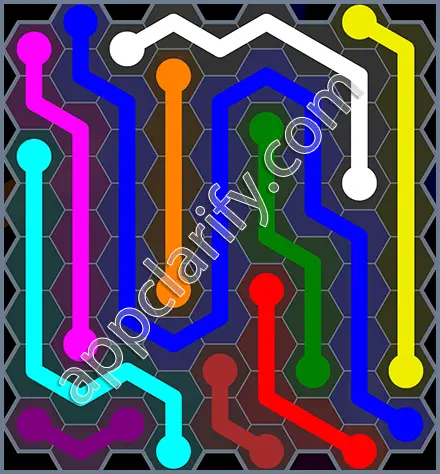 Flow Free: Hexes Rainbow Pack Level 133 Solutions