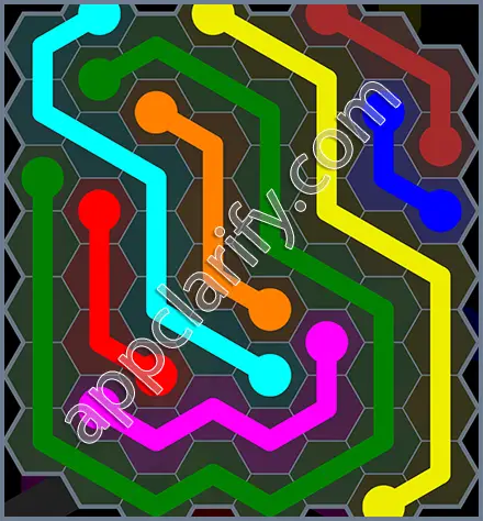 Flow Free: Hexes Rainbow Pack Level 134 Solutions