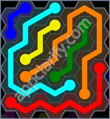 Flow Free: Hexes Rainbow Pack Level 135 Solutions