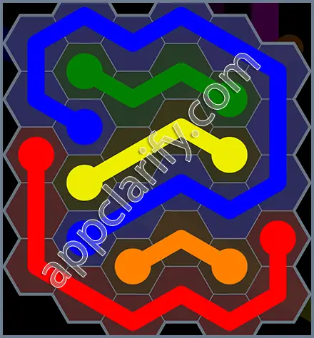 Flow Free: Hexes Rainbow Pack Level 136 Solutions