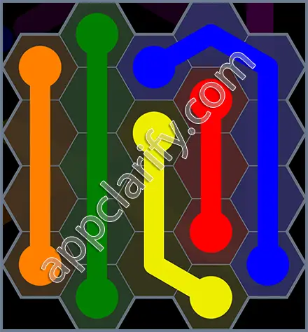 Flow Free: Hexes Rainbow Pack Level 137 Solutions