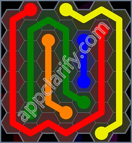 Flow Free: Hexes Rainbow Pack Level 139 Solutions