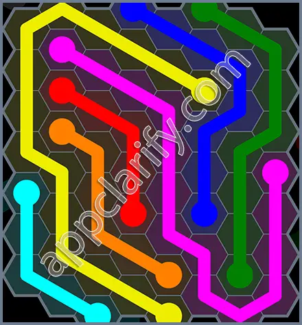 Flow Free: Hexes Rainbow Pack Level 14 Solutions