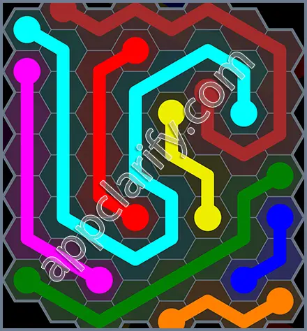 Flow Free: Hexes Rainbow Pack Level 140 Solutions