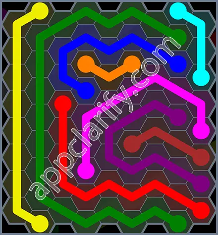 Flow Free: Hexes Rainbow Pack Level 141 Solutions